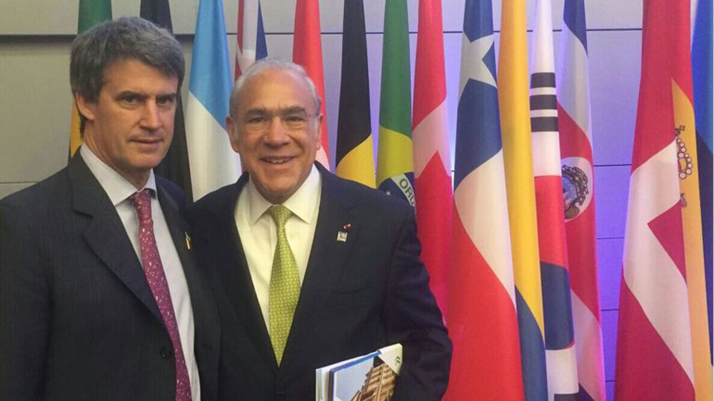 Alfonso Prat Gay junto al secretario general de la OCDE, Ángel Gurría